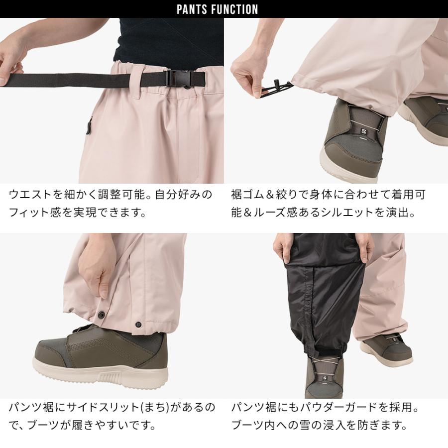 スノボウェア レディース 上下セット スノーボードウェア BOARDEE BD25JFOT43W×BD25JFOB43W ボーディー オーバーサイズシルエット スキーウェア | BOARDEE | 29