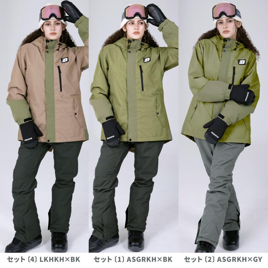 スノボウェア レディース 上下セット スノーボードウェア BOARDEE BD25JFOT44W×BD25JFOB44W ボーディー スキーウェア | BOARDEE | 22