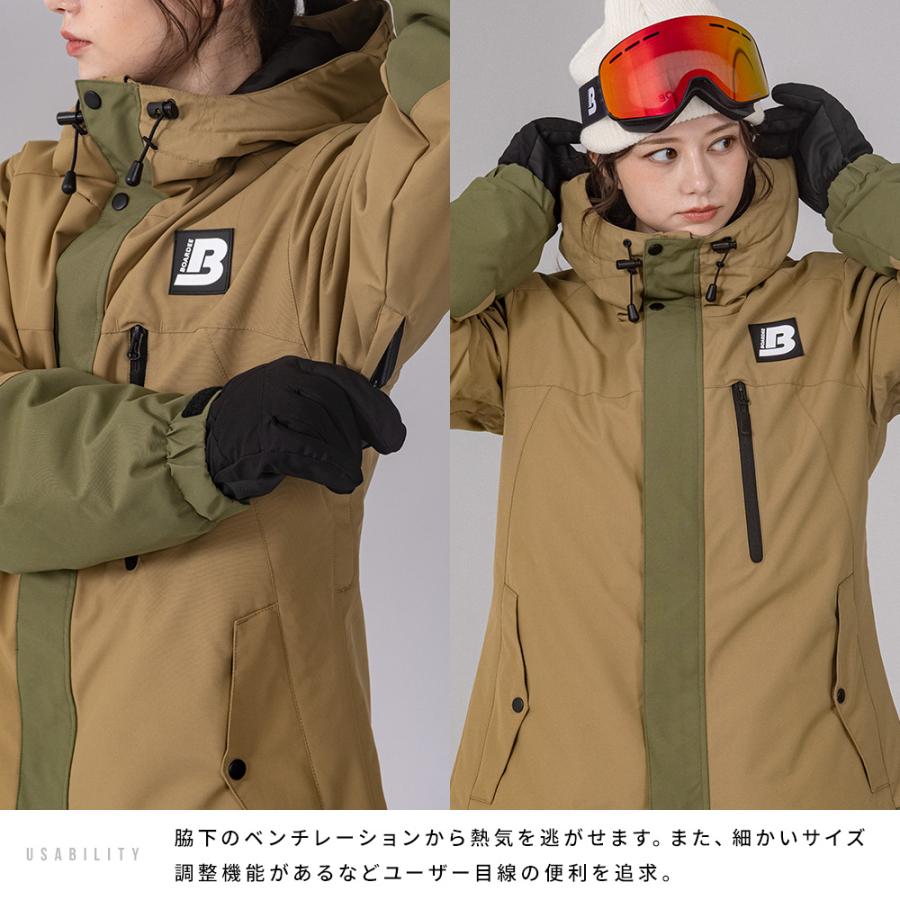スノボウェア レディース 上下セット スノーボードウェア BOARDEE BD25JFOT44W×BD25JFOB44W ボーディー スキーウェア | BOARDEE | 19
