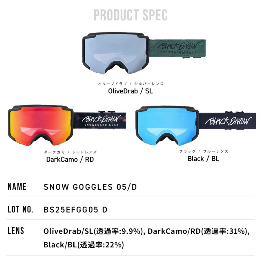 スノボ スキーゴーグル メンズ スノーボード BLACKSNOW BS25EFGG05 D ブラックスノー ユニセックス レディース | BLACK SNOW | 05