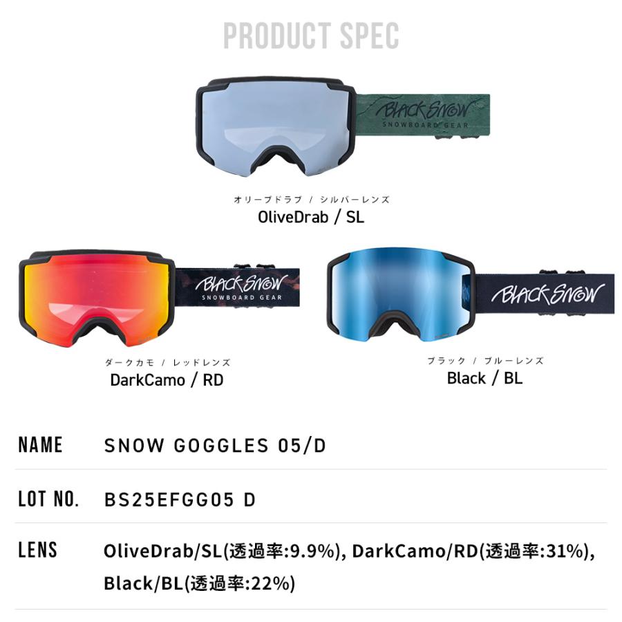 スノボ スキーゴーグル メンズ スノーボード BLACKSNOW BS25EFGG05 D ブラックスノー ユニセックス レディース | BLACK SNOW | 06