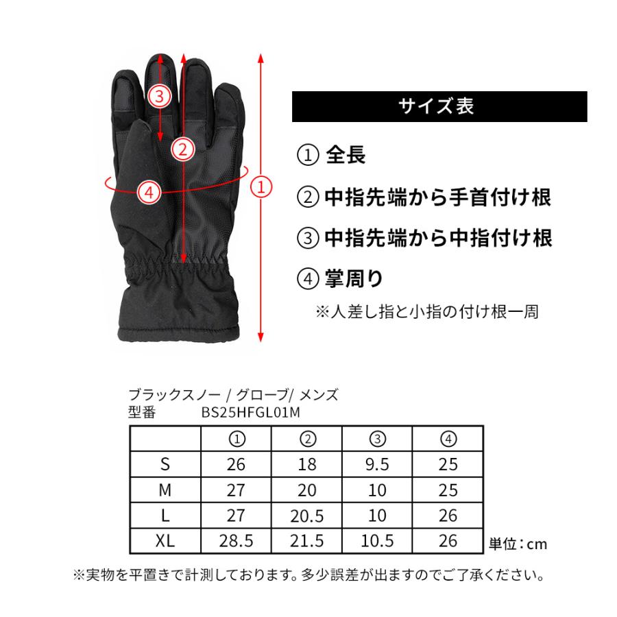 スノボ スキーグローブ メンズ スノーボード BLACKSNOW BS25HFGL01M ブラックスノー ５本指 ユニセックス レディース | BLACK SNOW | 12