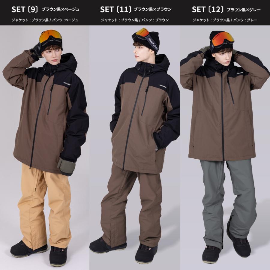 BLACK SNOW スノボウェア メンズ 上下セット スノーボードウェア 耐水