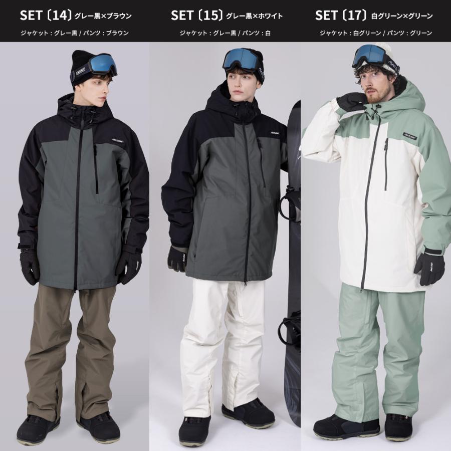 スノボウェア メンズ 上下セット スノーボードウェア 耐水20,000mm BLACKSNOW OT02M×BS25JFOB02M ブラックスノー スキーウェア | BLACK SNOW | 36