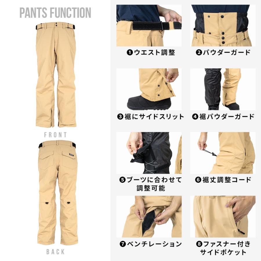 スノボウェア メンズ 上下セット スノーボードウェア 耐水20,000mm BLACKSNOW OT02M×BS25JFOB02M ブラックスノー スキーウェア | BLACK SNOW | 45