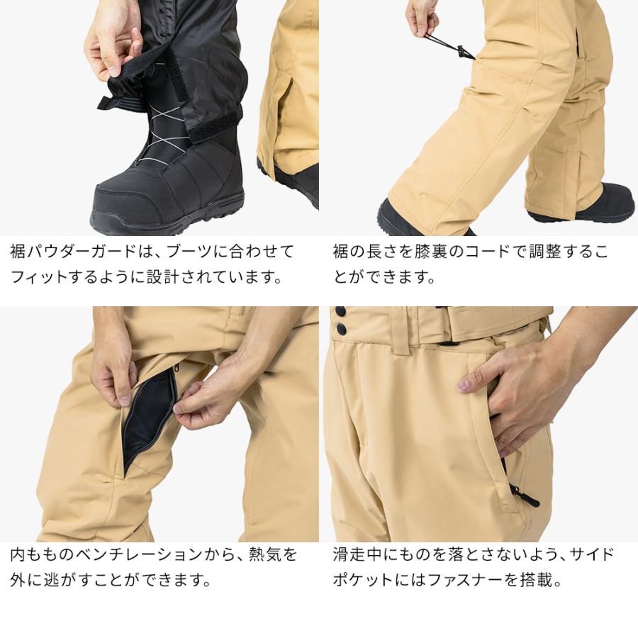 オーバーサイズ スノーボードウェア ベージュ/ブラック上下セット JACKFROST13 オーバーサイズ スノボウェア スノーボード ウェア 上下