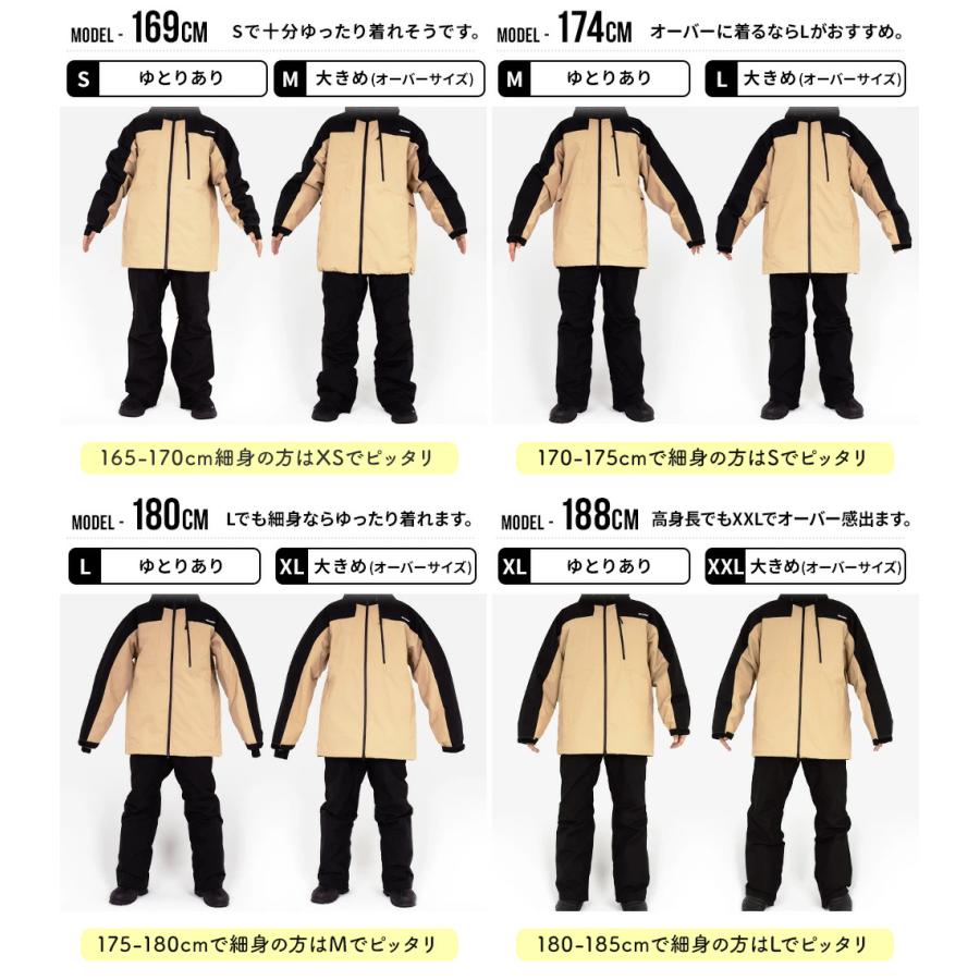 BLACK SNOW スノボウェア メンズ 上下セット スノーボードウェア 耐水