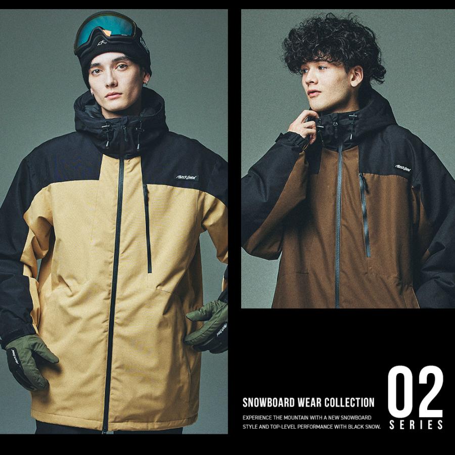 BLACK SNOW スノボウェア メンズ 上下セット スノーボードウェア 耐水