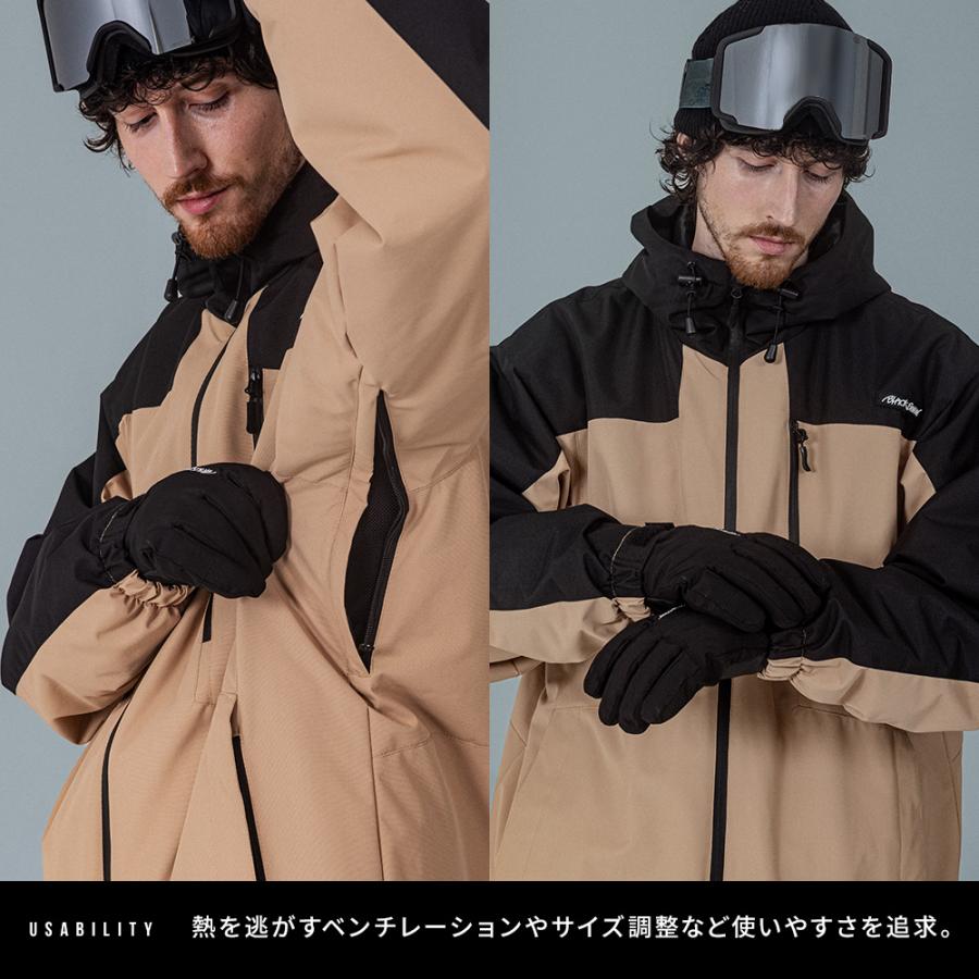 スノボウェア メンズ 上下セット スノーボードウェア 耐水20,000mm BLACKSNOW OT02M×BS25JFOB02M ブラックスノー スキーウェア | BLACK SNOW | 36