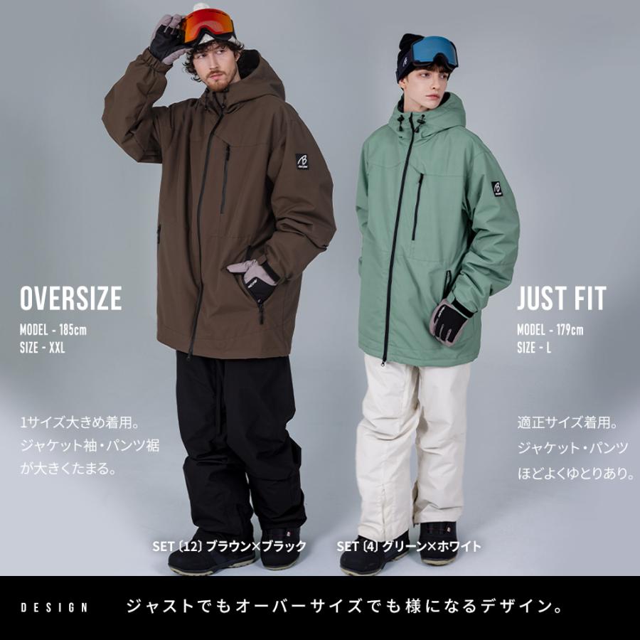 BLACK SNOW スノボウェア メンズ 上下セット スノーボードウェア