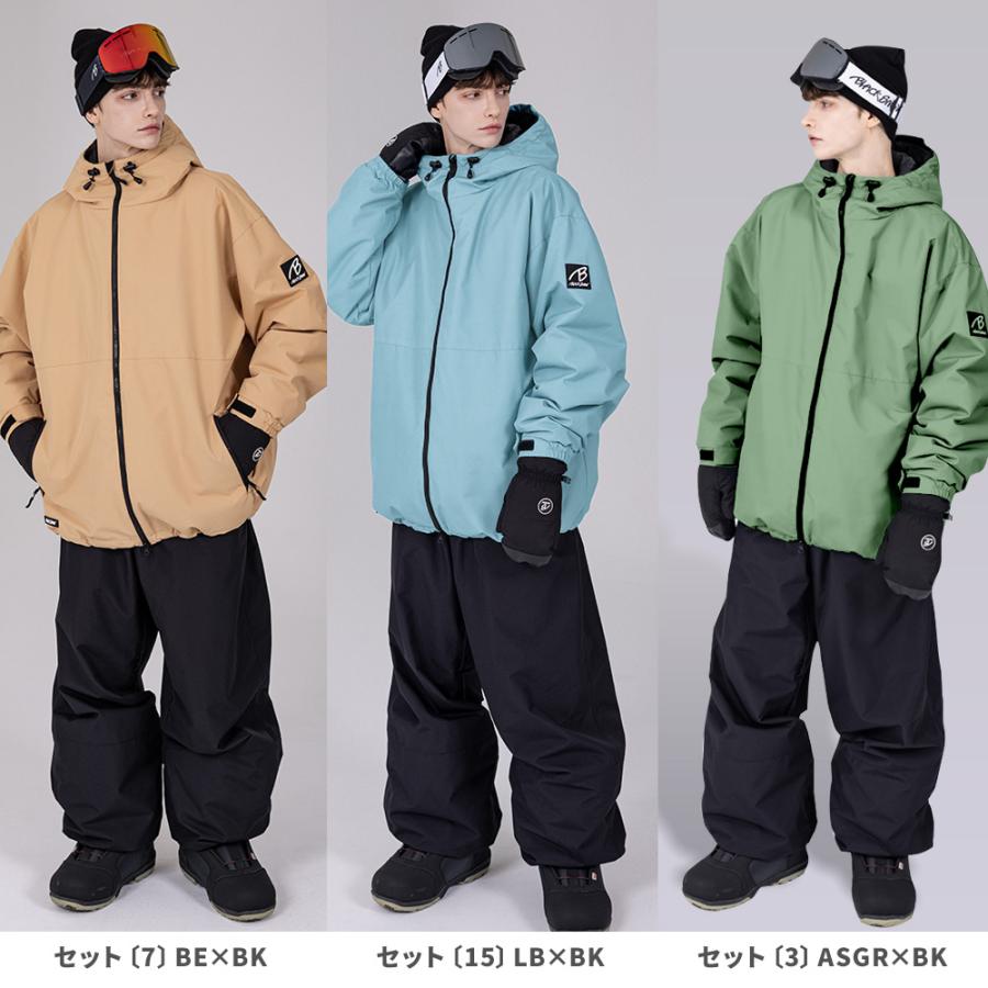 スノボウェア メンズ 上下セット スノーボードウェア BLACKSNOW BS25JFOT04M×BS25JFOB04M ブラックスノー オーバーサイズ スキーウェア | BLACK SNOW | 34