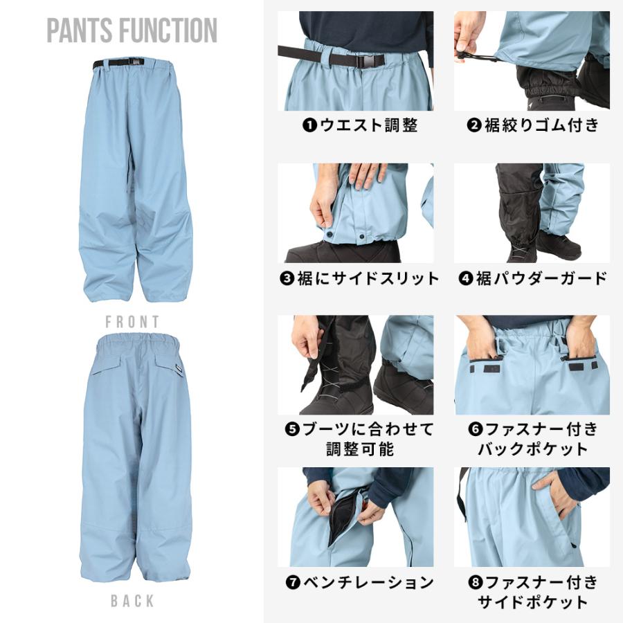 スノボウェア メンズ 上下セット スノーボードウェア BLACKSNOW BS25JFOT04M×BS25JFOB04M ブラックスノー オーバーサイズ スキーウェア | BLACK SNOW | 39