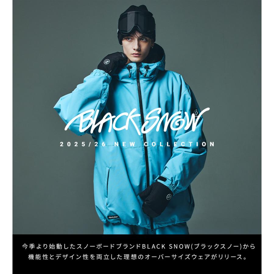 スノボウェア メンズ 上下セット スノーボードウェア BLACKSNOW BS25JFOT04M×BS25JFOB04M ブラックスノー オーバーサイズ スキーウェア | BLACK SNOW | 25