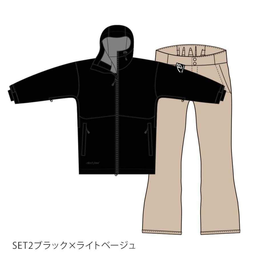 スノボウェア メンズ 上下セット スノーボードウェア BLACKSNOW OT04M×OB04M ブラックスノー オーバーサイズ スキーウェア | BLACK SNOW | 03