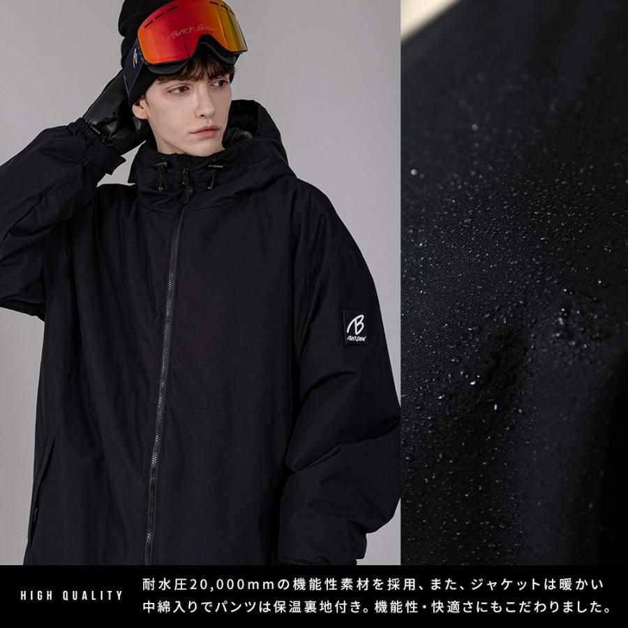 スノボウェア メンズ 上下セット スノーボードウェア BLACKSNOW BS25JFOT04M×BS25JFOB04M ブラックスノー オーバーサイズ スキーウェア | BLACK SNOW | 28