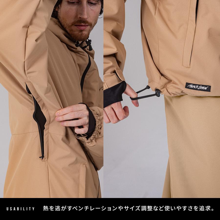 スノボウェア メンズ 上下セット スノーボードウェア BLACKSNOW BS25JFOT04M×BS25JFOB04M ブラックスノー オーバーサイズ スキーウェア | BLACK SNOW | 31