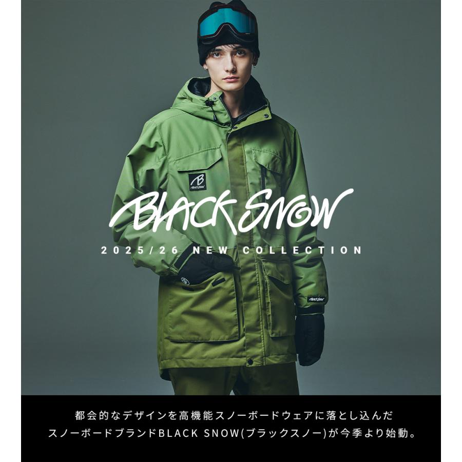 スノボウェア メンズ 上下セット スノーボードウェア BLACKSNOW BS25JFOT05M×BS25JFOB05M ブラックスノー スリム スキーウェア | BLACK SNOW | 12