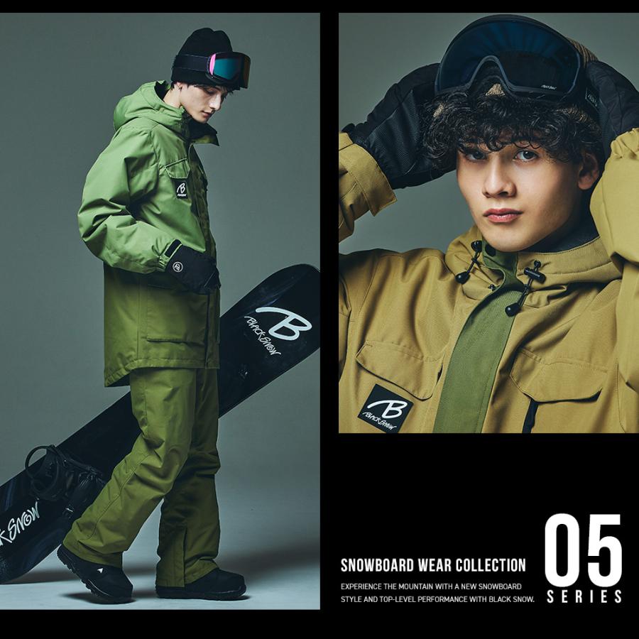 BLACK SNOW スノボウェア メンズ 上下セット スノーボードウェア