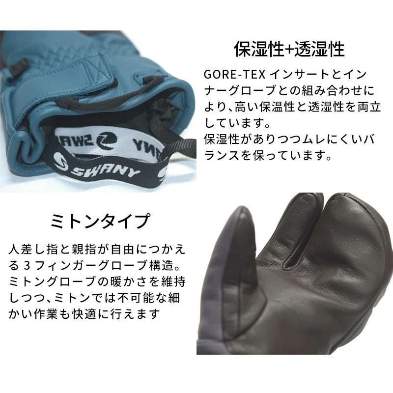 SWANY スワニー スノボグローブ メンズ 2025 SX-205 / Alaska 3 Finger 【GORE-TEX】 |  | 21