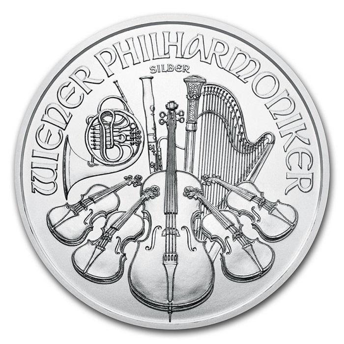 ウィーン銀貨 2021年 オーストリア 1オンス 5枚 セット 37mm 純銀 インゴット クリアケース付き 新品未使用 :s0017