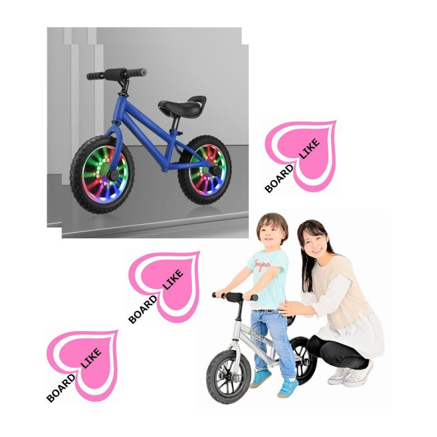 光輝くタイヤへへんしんバイク 青 限定 ボードライク キックバイク光る