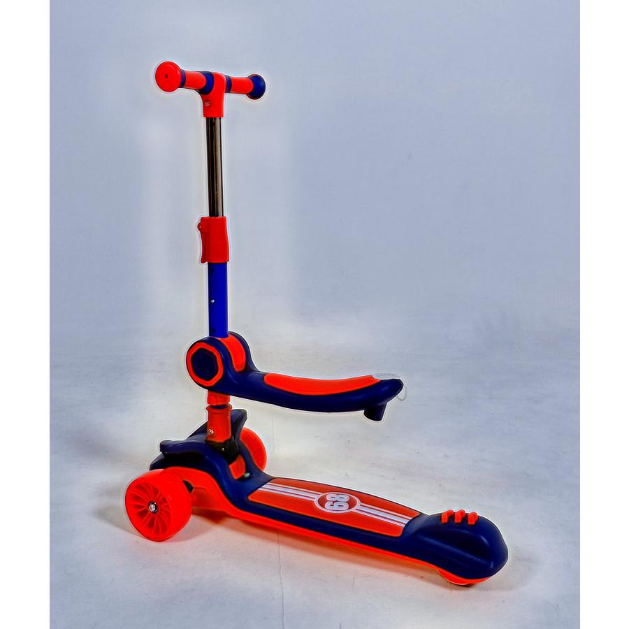 2つの楽しみ方がある□2WAY□キックスクーター□青□ボードライク