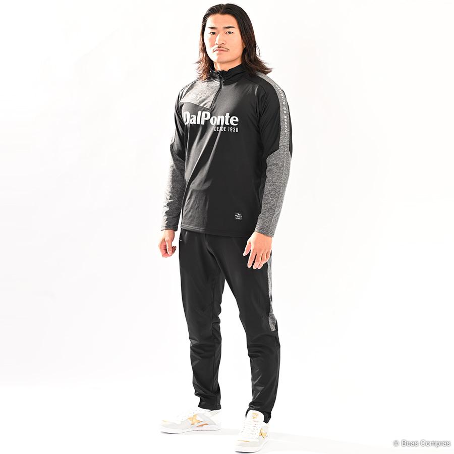 ダウポンチ 裏起毛ウォームハーフジップトップ上下セット【送料