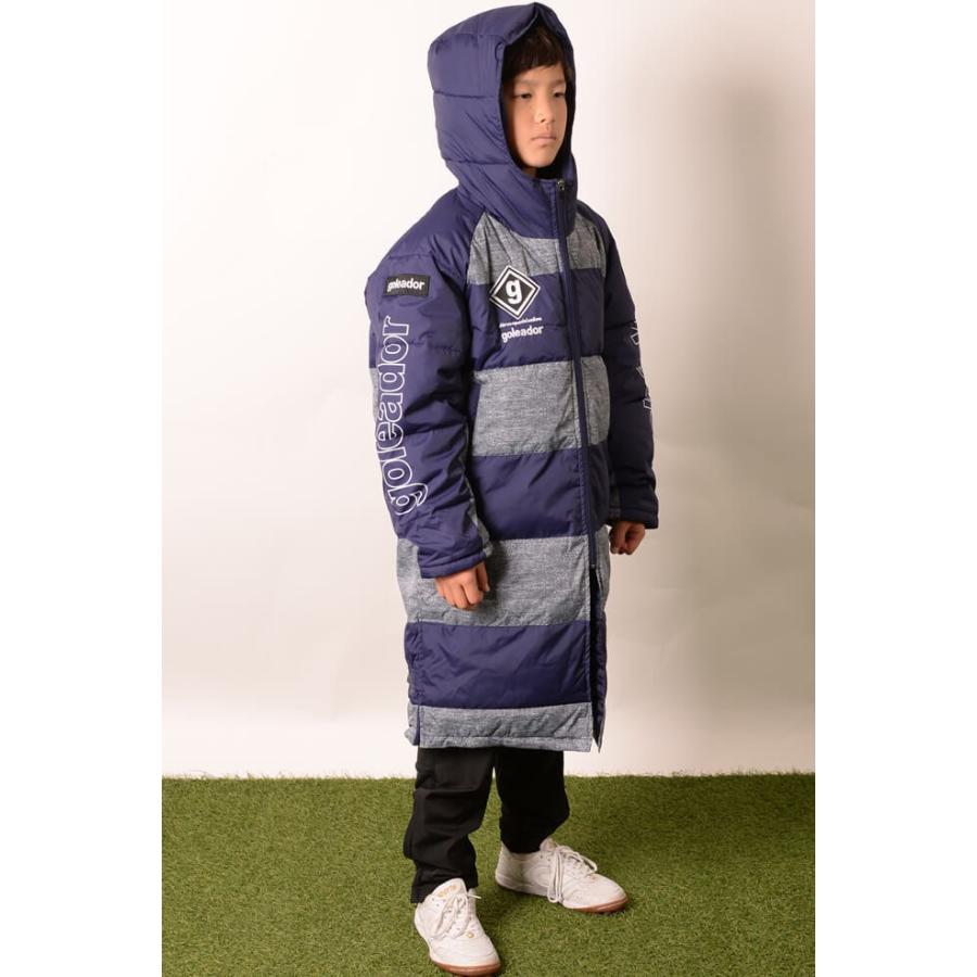 ゴレアドール ジュニアノイズ柄ボーダー人工ダウンベンチコート【送料