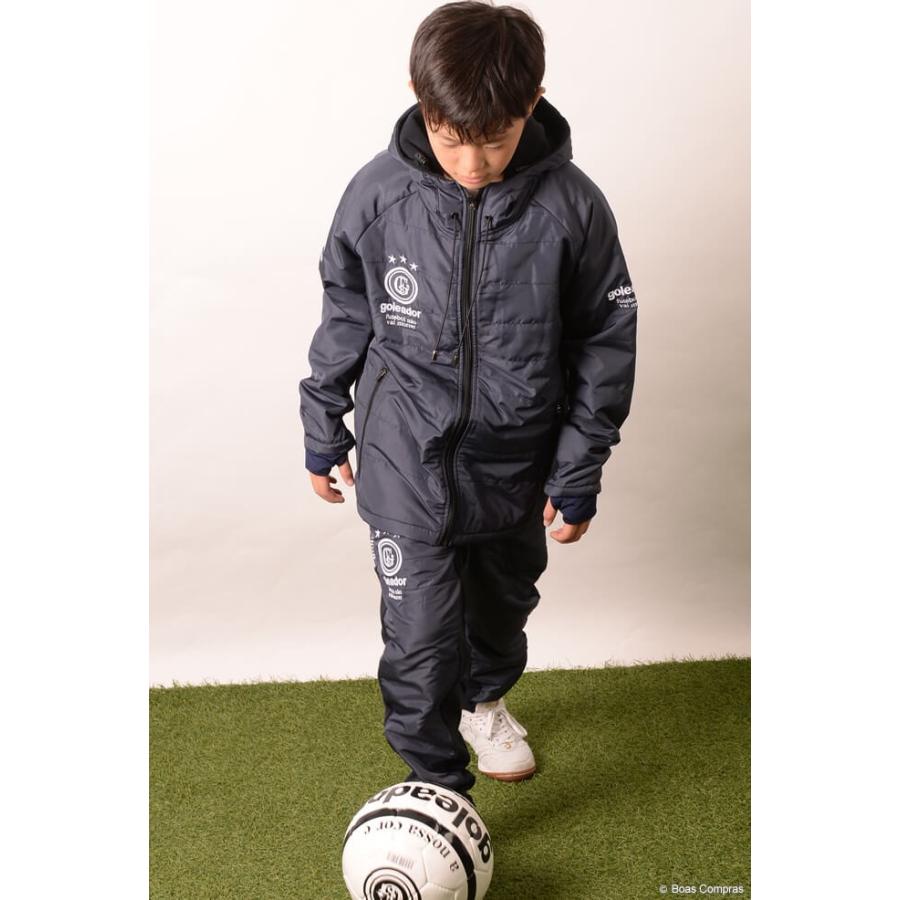 ゴレアドール ジュニアフリース切替中綿ピステフードジャケット上下