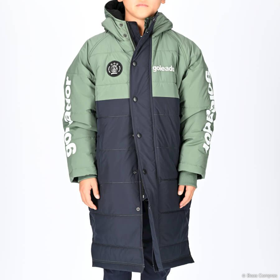 ゴレアドール ジュニア中綿バイカラーロングベンチコート【送料