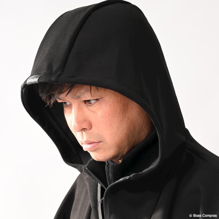 ゴレアドール ダンボールニットレイヤードフードハーフZIPジャケット