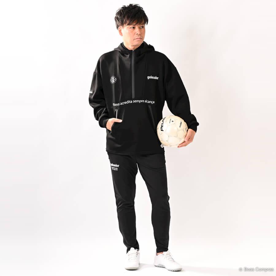 ゴレアドール ダンボールニットレイヤードフードハーフZIPジャケット