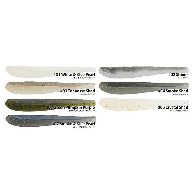 Nishine Dropshot Minnow White & Blue Pearl