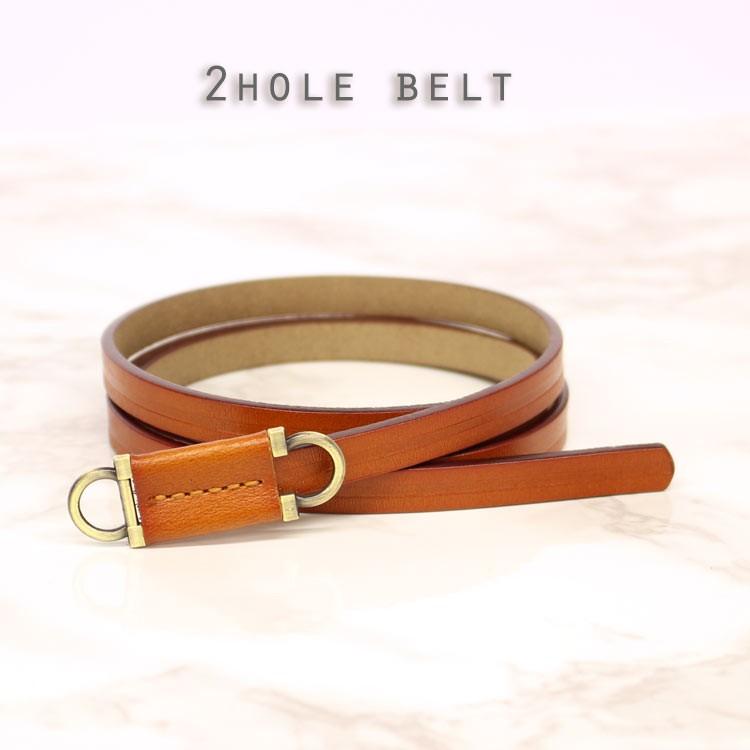 レディース ベルト 細ベルト 2ホールバックル スリムベルト レザー シンプル アクセサリー 小物 細い あすつく Be0104 Bobaoh 通販 Yahoo ショッピング