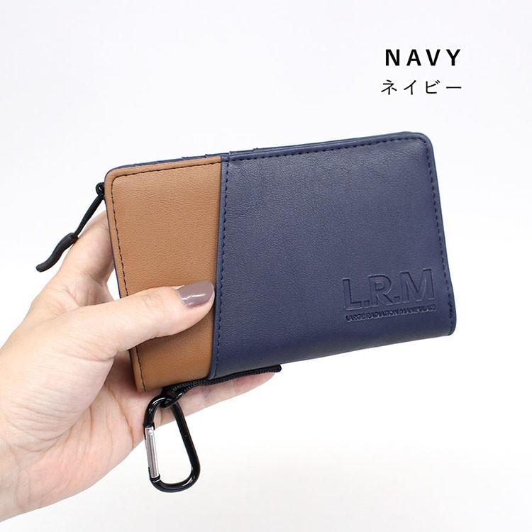 L.R.M 財布 メンズ 二つ折り ブランド バイカラー カラビナ ユニ L.R.M 財布 メンズ 二つ折り ブランド バイカラー カラビナ ユニ