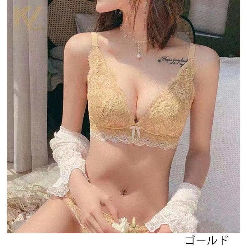 ノンワイヤー ブラジャー ショーツセット 脇高 補正 谷間 フルレース ブラジャー ブラショーツ 上下セット 育乳ブラ 盛りブラ 送料無料 cicibella ポイント利用 | CICIBELLA | 14