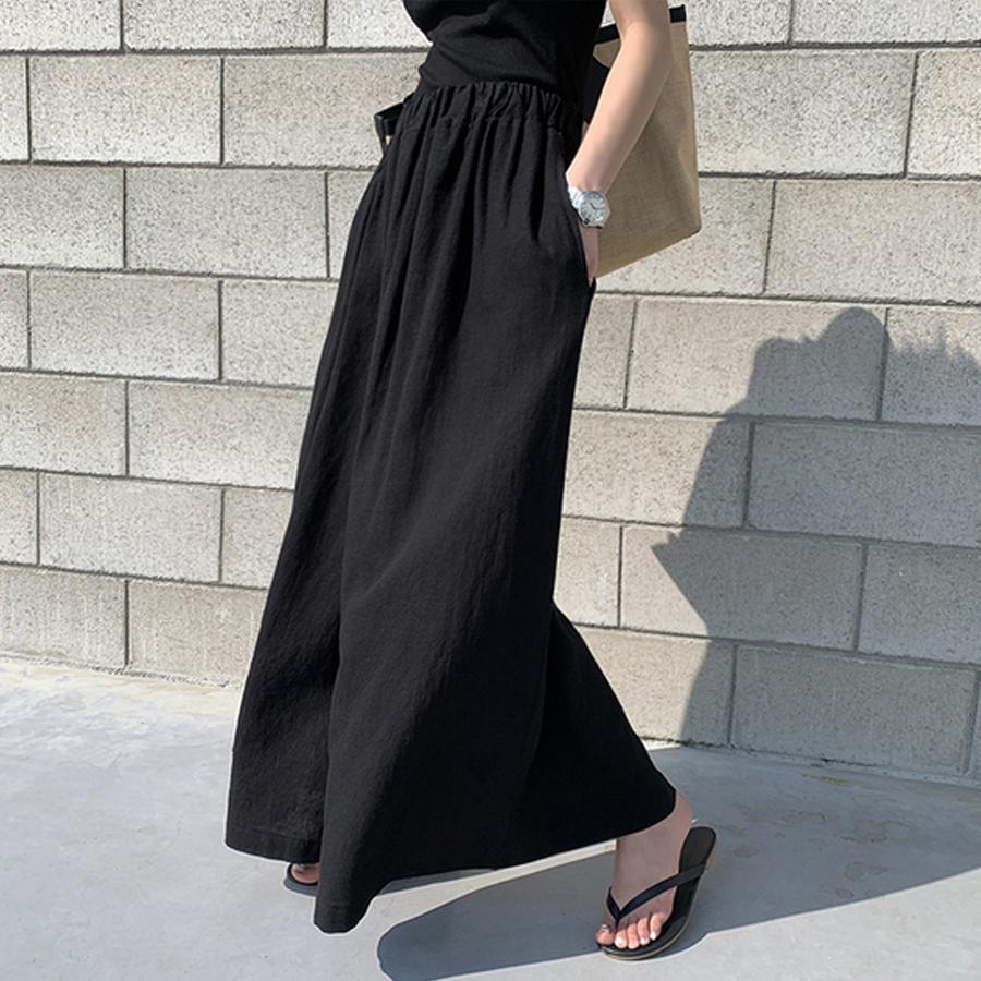 CICIBELLA ワイドパンツ レディース 春 夏 春夏 麻素材風 リネン風