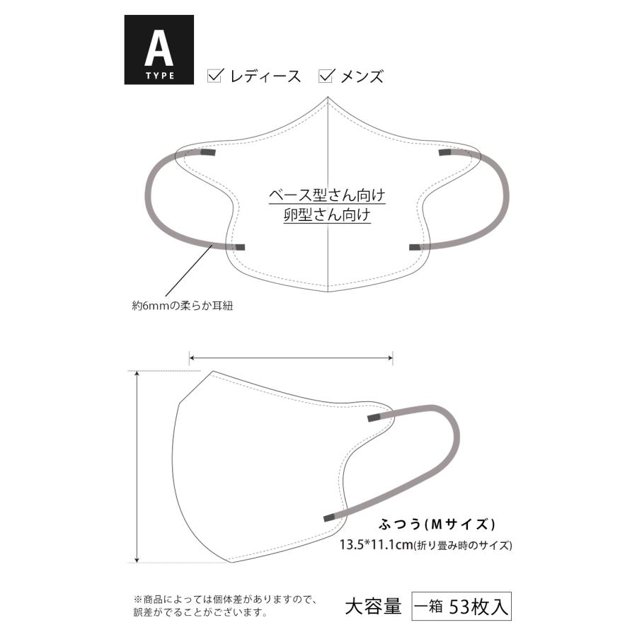 在庫処分 マスク 不織布 立体 バイカラー 53枚 平ゴム 13枚ずつ個包装 大容量 敏感肌に優しい不織布 血色 カラーマスク 小顔マスク 花粉対策 おしゃれ 乾燥対策 | CICIBELLA | 17