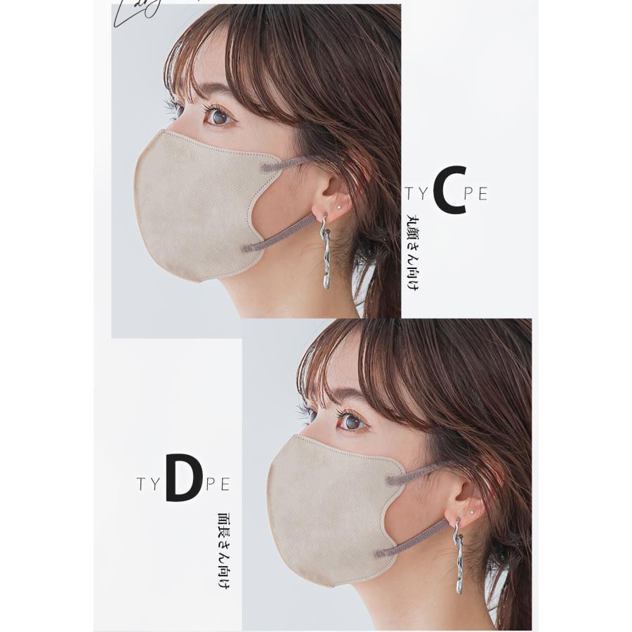 在庫処分 マスク 不織布 立体 バイカラー 53枚 平ゴム 13枚ずつ個包装 大容量 敏感肌に優しい不織布 血色 カラーマスク 小顔マスク 花粉対策 おしゃれ 乾燥対策 | CICIBELLA | 03