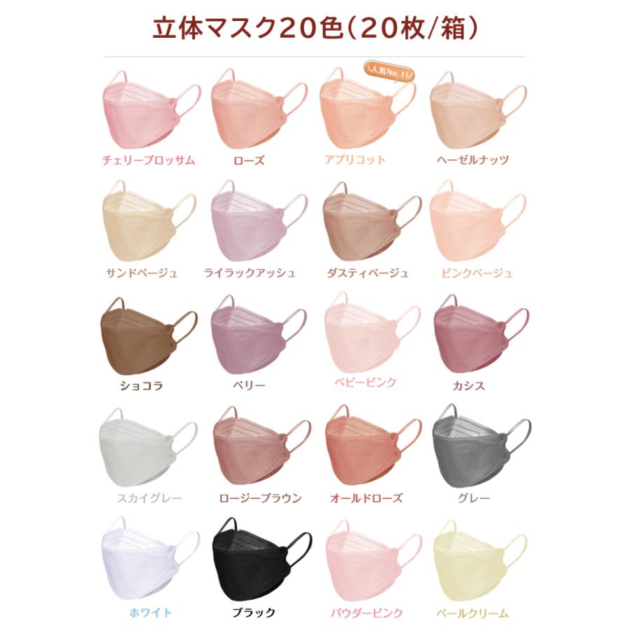 マスク 立体マスク 血色カラー 不織布マスク ３Dマスク 4層構造 20枚 3箱 大人用 使い捨て 高評価 くちばし シシベラ 血色マスク cicibella ポイント利用 |  | 24