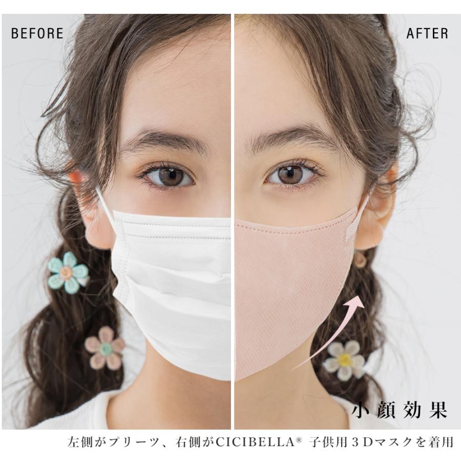 CICIBELLA マスク 3Dマスク 不織布 カラー 血色カラー 冷感 血色