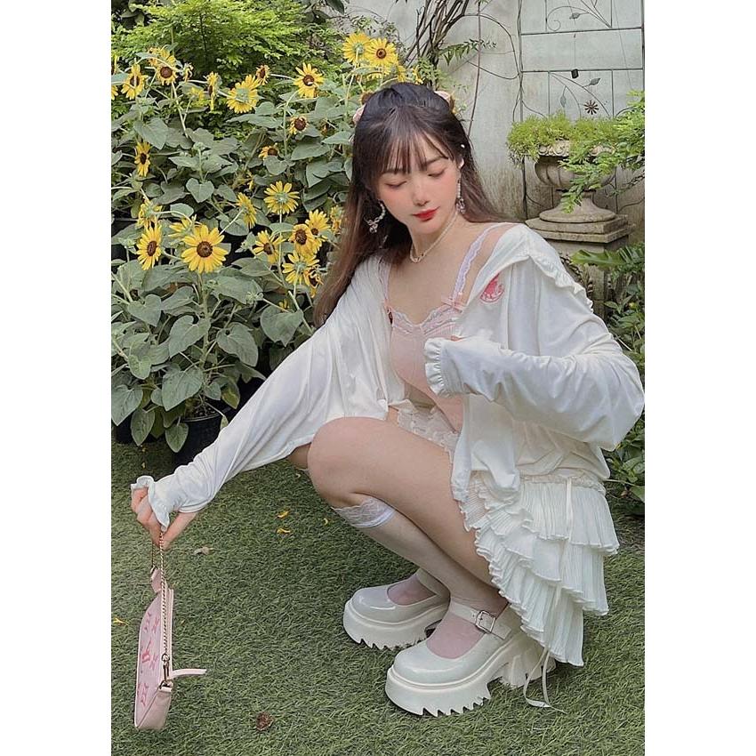 フレンチガーリー 前結び 小花柄 カーディガン サマー カーディガン 原宿系 ゆめかわいい Bobon21 ボボンニジュウイチ C41 C46 Bobon21 通販 Yahoo ショッピング