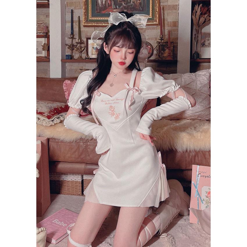 Rose Heart 2way リブ ワンピース アームウォーマー 地雷系 原宿系 量産型 やみかわいい ゆめかわいい Bobon21 ボボンニジュウイチ D2135 D2135 Bobon21 通販 Yahoo ショッピング