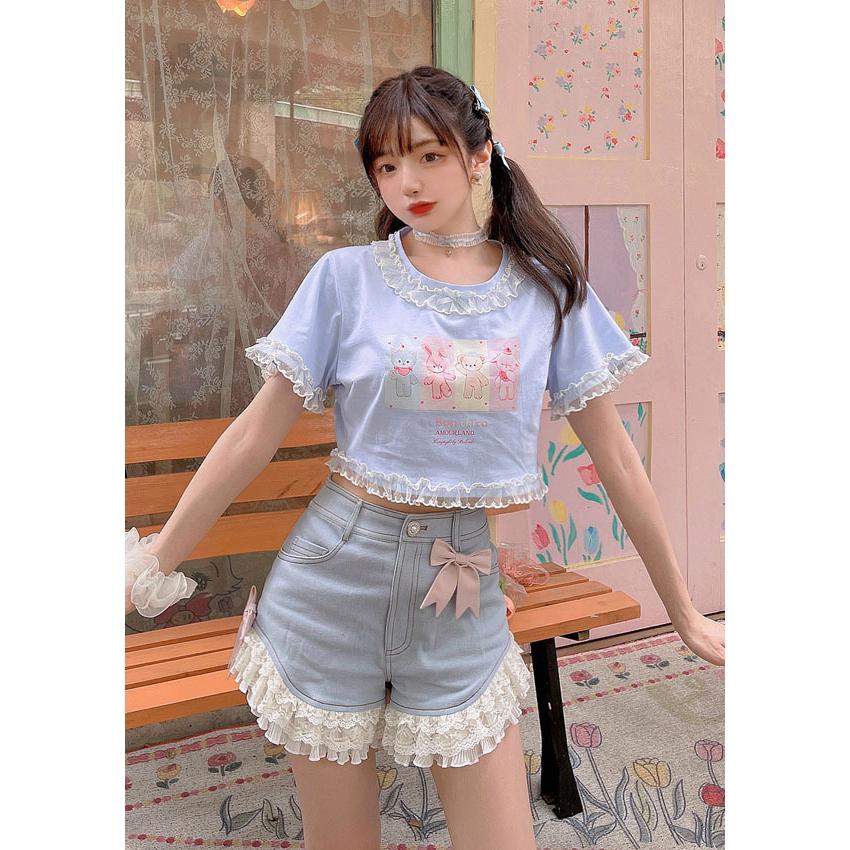 Sweetie Belle 萌え キャラ フリル Tシャツ 地雷系 ゆめかわいい シャンパン 原宿系 ゆめかわいい Bobon21 ボボンニジュウイチ T45s T45s Bobon21 通販 Yahoo ショッピング