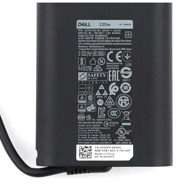 新品 DELL 130W USB-C ACアダプター 20V 6.5A DA130PM170 TYPE-C 電源