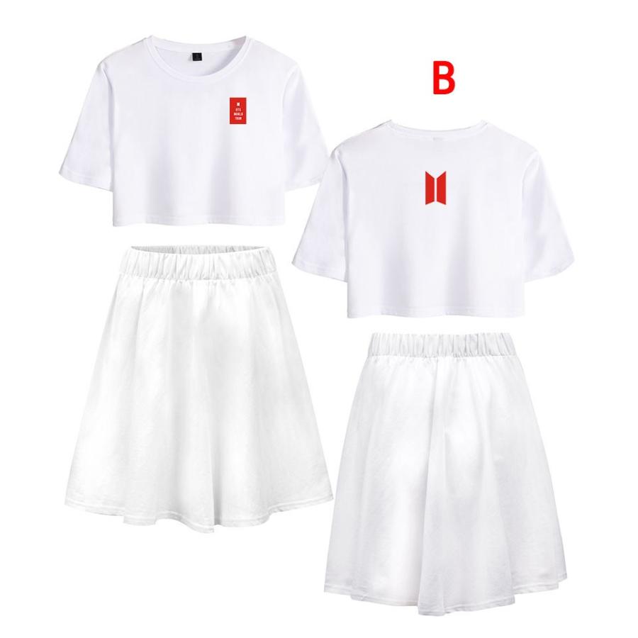 新品 Bts 防弾少年団 Tシャツ スカート 半袖 打歌服 応援服 春夏tシャツ 韓流グッズ 4色 Bts 334 ボボラストア 通販 Yahoo ショッピング