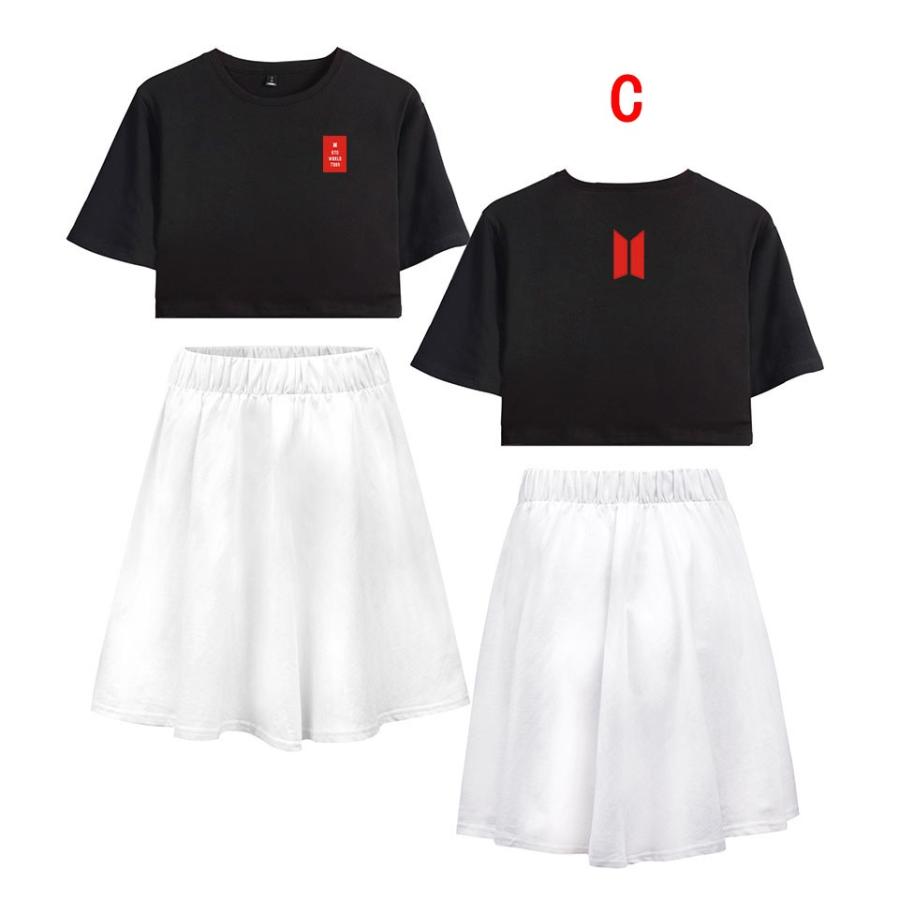 新品 Bts 防弾少年団 Tシャツ スカート 半袖 打歌服 応援服 春夏tシャツ 韓流グッズ 4色 Bts 334 ボボラストア 通販 Yahoo ショッピング