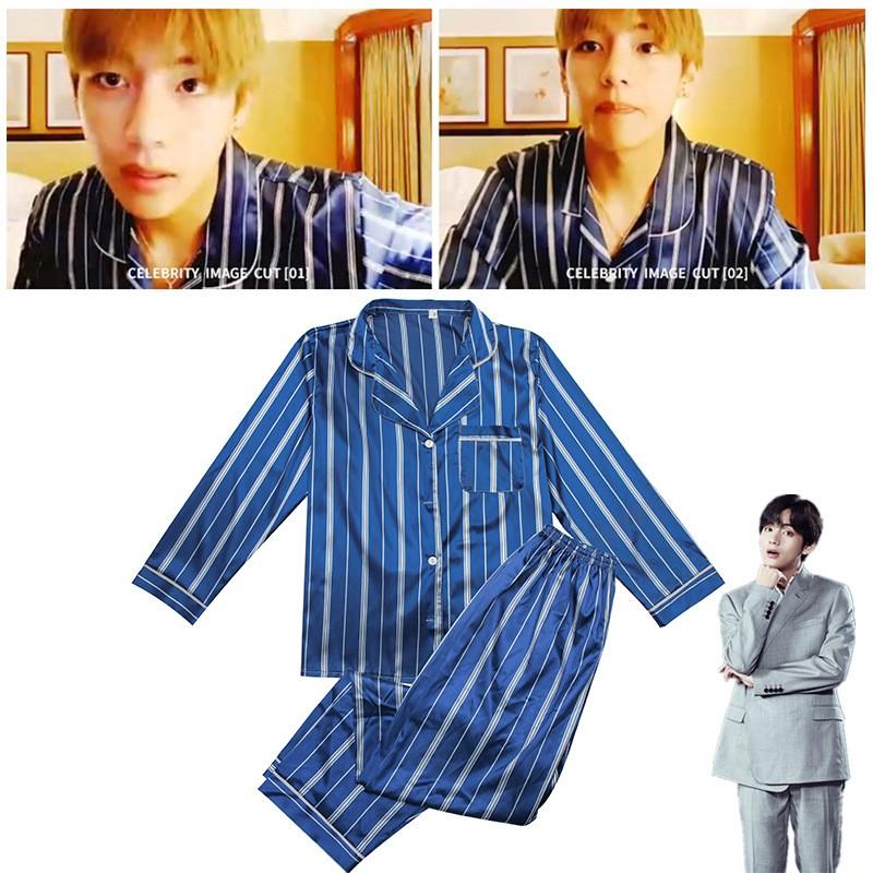 新品 BTS(防弾少年団) V 上下セット パジャマ 長袖 打歌服 応援服 グッズ レディース メンズ 男女兼用 春夏長袖 韓流グッズ