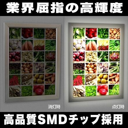 LEDポスターパネル バックライトパネル A0サイズ アルミフレーム 内照式 店舗看板 簡易防水 高輝度4000Lux 送料無料