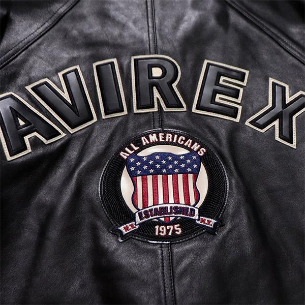 アヴィレックス【AVIREX】LIGHT SIGNATURE VARSITY JACKET ライト シグネチャー バーシティー ジャケット 羊革 シープレザー メンズ アウター スタジャンの画像